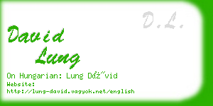 david lung business card